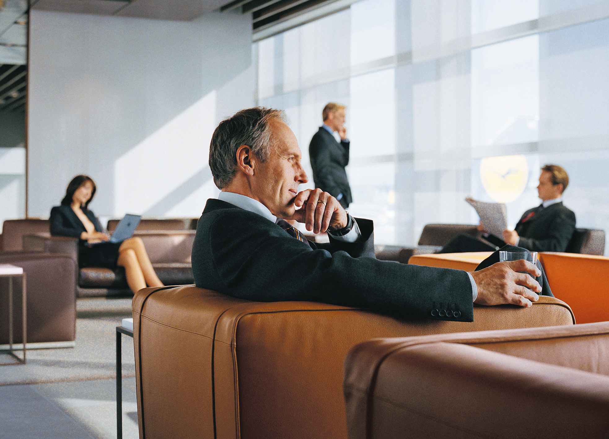 Club Area im neuen First-Class-Terminal der Lufthansa.