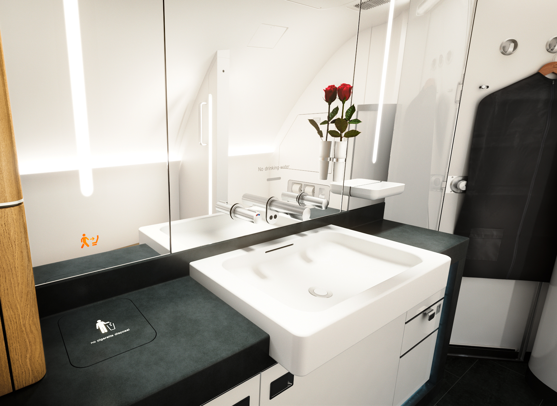 Nobel und geräumig: die Badezimmer mit Separee in der First Class