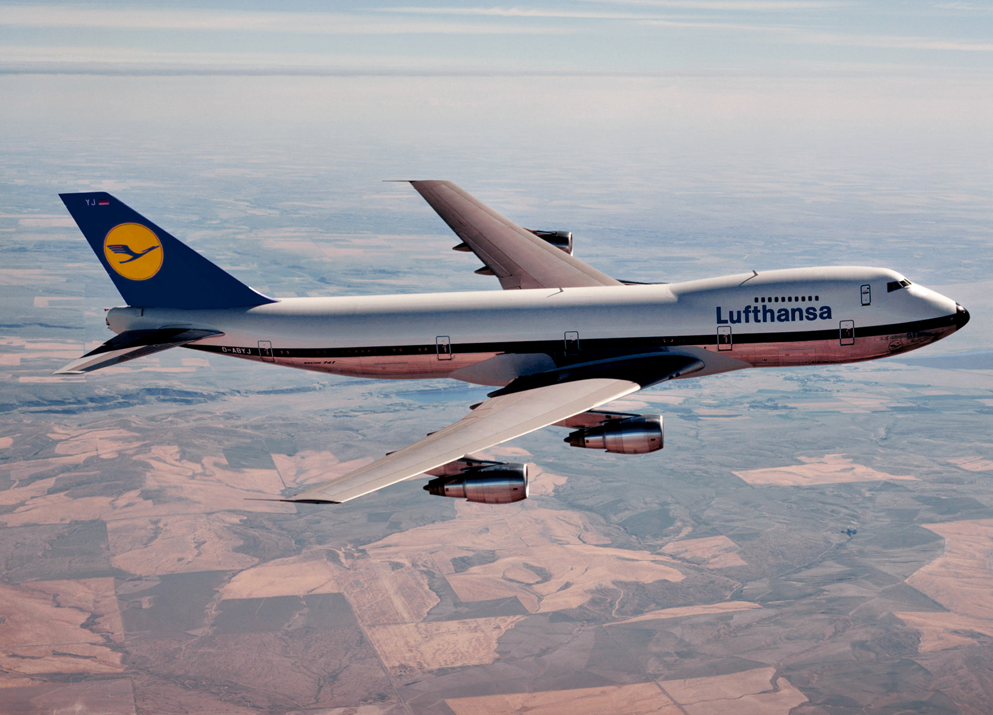 Das Flugzeug der 1970er-Jahre: die Boeing B747. beim Start.