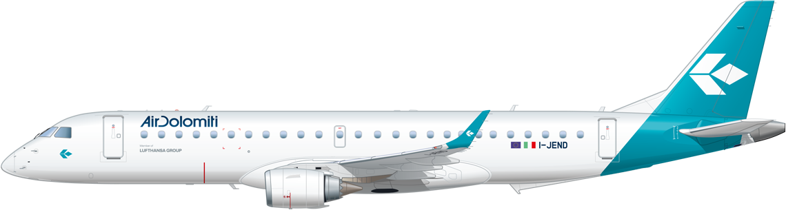 Seitenansicht einer Embraer 190 Seitenansicht einer Embraer 190