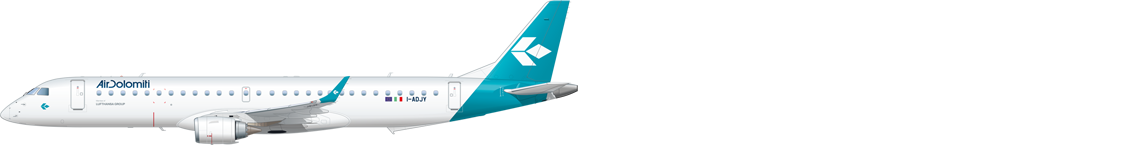 Seitenansicht einer Embraer 195