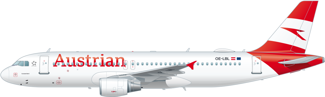 Seitenansicht eines Airbus A320 Seitenansicht eines Airbus A320