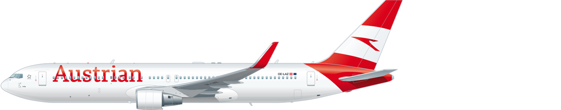 Seitenansicht einer Boeing B767-300ER