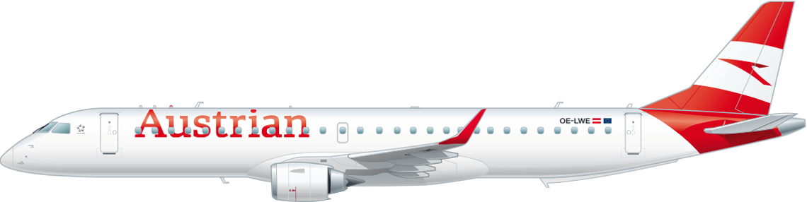 Seitenansicht einer Embraer 195 Seitenansicht einer Embraer 195