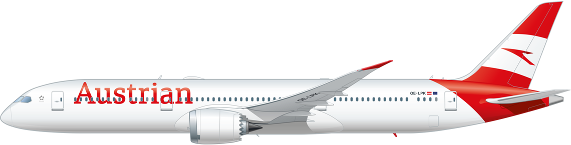 Seitenansicht einer Boeing 787-9