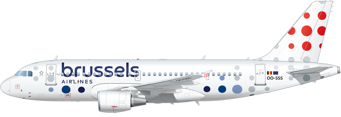 Seitenansicht eines Airbus A319 Seitenansicht eines Airbus A319