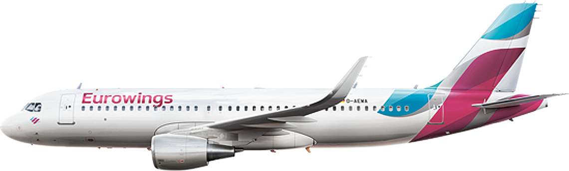 Seitenansicht eines Airbus A320 Seitenansicht eines Airbus A320