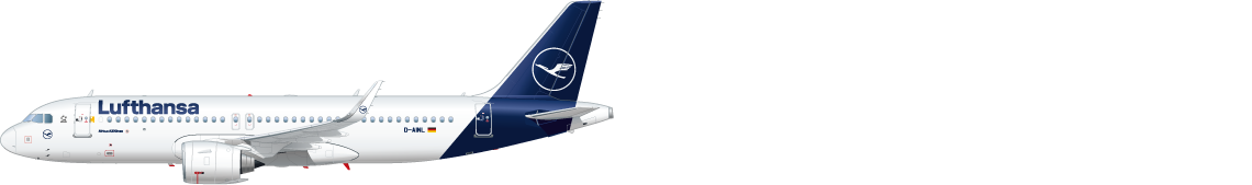Seitenansicht eines Airbus A320neo