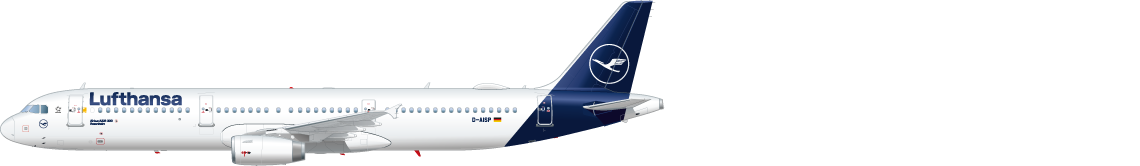 Seitenansicht eines Airbus A321-200