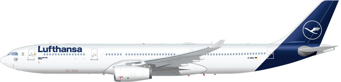 Seitenansicht eines Airbus A330-300 Seitenansicht eines Airbus A330-300
