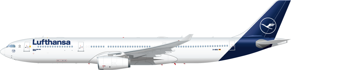 Seitenansicht eines Airbus A330-300