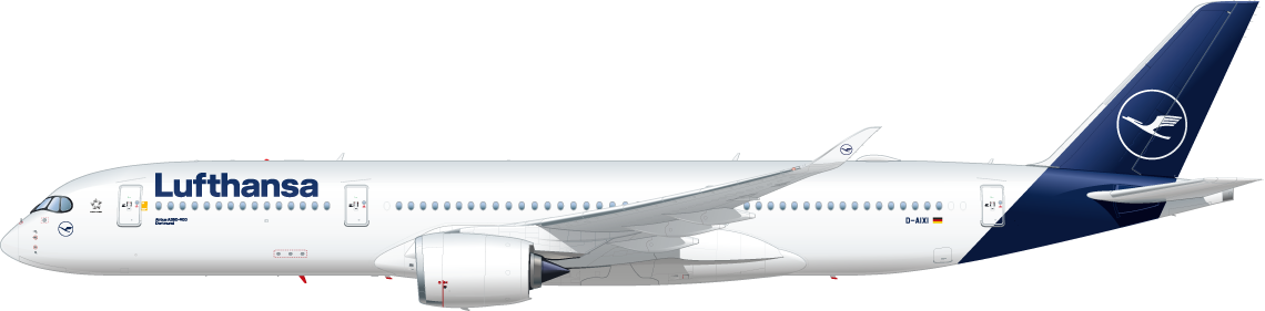 Seitenansicht eines Airbus A350-900 Seitenansicht eines Airbus A350-900