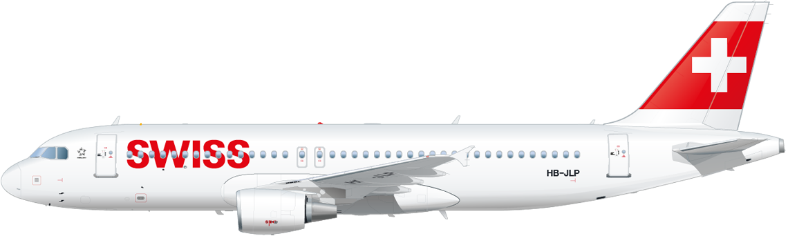 Seitlicher Umriss eines Airbus A320neo Seitlicher Umriss eines Airbus A320neo