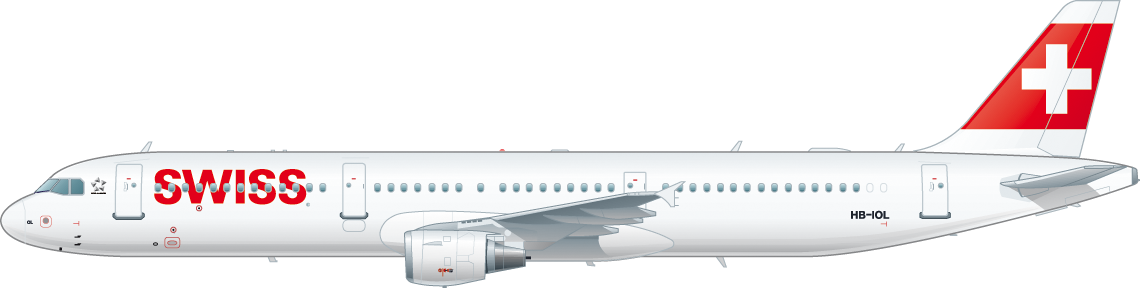 Seitenansicht eines Airbus A321 Seitenansicht eines Airbus A321