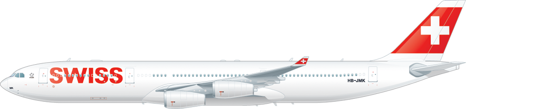 Seitenansicht eines Airbus A340-300