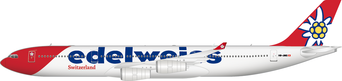 Seitenansicht eines Airbus A340-300 Seitenansicht eines Airbus A340-300